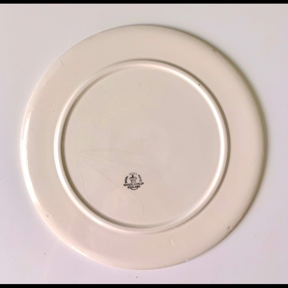 Royal Tudor Ware & Barker Bros., Ltd. Lorna Doone Botanical Butterflies Platter - Picture 7 of 12